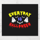 Elke dag is Halloween Sparkling Wijnetiket (Enkel label)