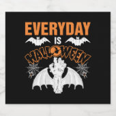 Elke dag is Halloween Sparkling Wijnetiket (Enkel label)