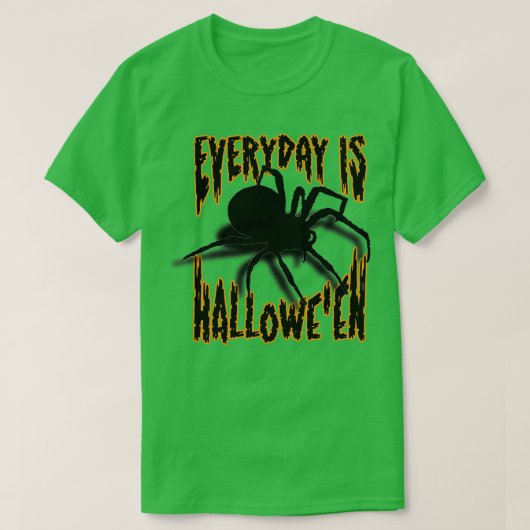 Elke dag is Halloween Spider T-shirt (Design voorkant)