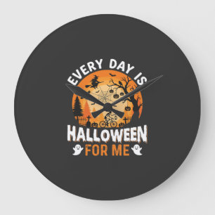 Elke Dag Is Halloween Vintage T-Shirt Ontwerp Grote Klok