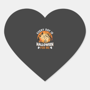 Elke Dag Is Halloween Vintage T-shirt Ontwerp Hart Sticker