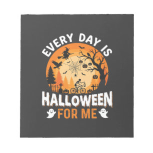 Elke Dag Is Halloween Vintage T-shirt Ontwerp Notitieblok