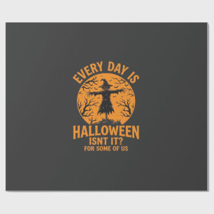 Elke Dag Is Halloween Vogeverschrikker Heks Ontwer Cadeaupapier