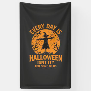 Elke Dag Is Halloween Vogeverschrikker Heks Ontwer Spandoek