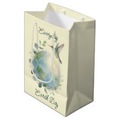 Elke dag is het Aardedag Kolibrie Vogel Medium Cadeauzakje (Voorkant Gekanteld)