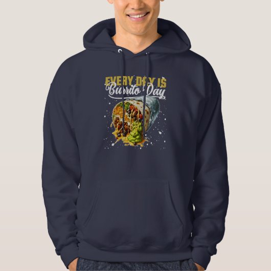 elke dag is het burrito-dag hoodie (Voorkant)