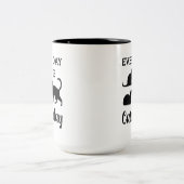 Elke dag is het Cat Cat Tweekleurige Koffiemok (Center)