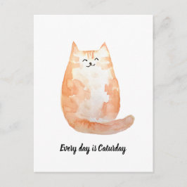 "Elke dag is het Caturday" ansichtkaart Briefkaart