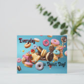 Elke dag is het Donut-dag! Briefkaart (Staand voorkant)