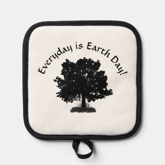 Elke dag is het Earth Day Design Pannenlap (Voorkant)