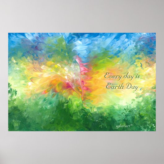 Elke dag is het Earth Day Poster (Voorkant)