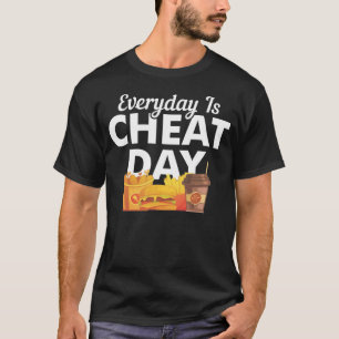 Elke dag is het eten op een koude dag. t-shirt