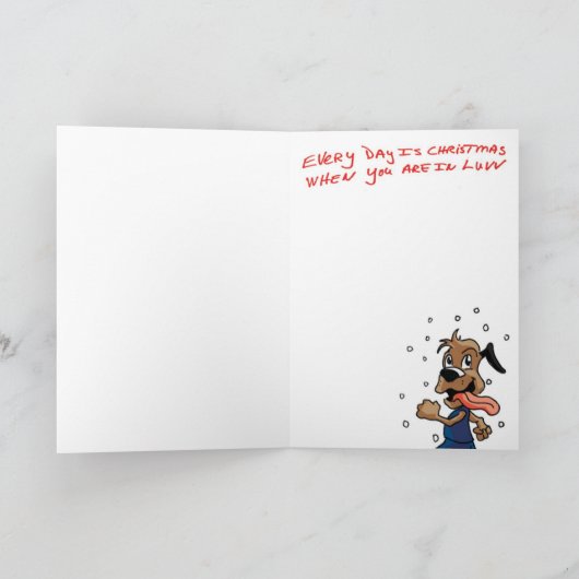 Elke dag is het Kerstmis als je in LUVV bent Feestdagen Kaart (Binnen)