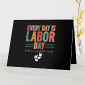 Elke dag is het Labor Day T-shirt arbeid en leveri Kaart (Gele Bloem)