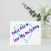 Elke dag is het Liefde Mijn Lichaamsdag Briefkaart (Staand voorkant)