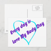 Elke dag is het Liefde Mijn Lichaamsdag Briefkaart (Voorkant / Achterkant)