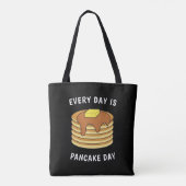 Elke Dag Is Het Pannenkoekendag Ahornsiroop En Bot Tote Bag (Achterkant)
