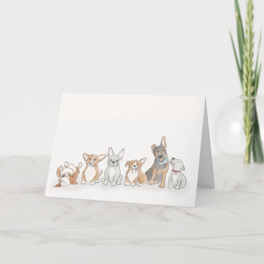 Elke dag is het puppy day card kaart (Voorkant)
