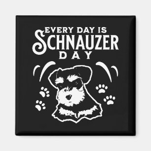 Elke dag is het Schnauzer Day Magneet