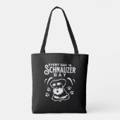 Elke dag is het Schnauzer Day Tote Bag (Achterkant)