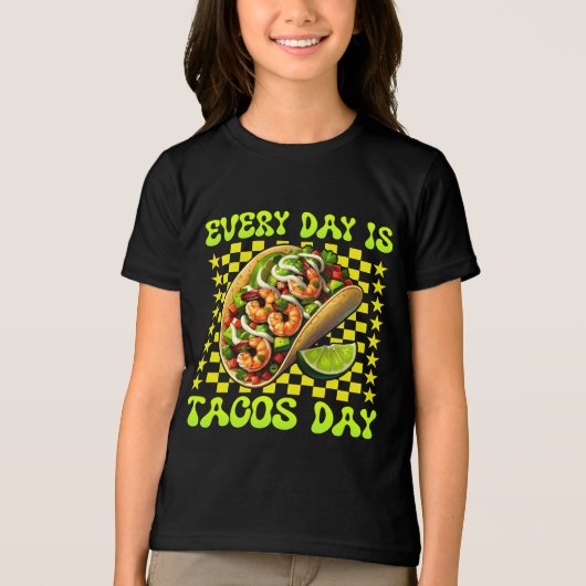 Elke dag is het Tacos-dag Tri-Blend Shirt (Voorkant)