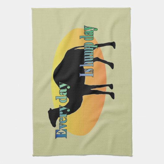 Elke dag is Hump Dag Theedoek (Verticaal)