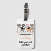 Elke dag is Kat-urday Bagagelabel (Voorkant (verticaal))