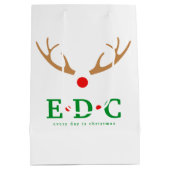 Elke Dag is Kerst Midden Geschenkentas Medium Cadeauzakje (Achterkant)