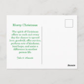 Elke Dag is Kerstmis Ansichtkaart Briefkaart (Achterkant)