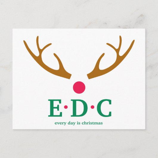 Elke Dag is Kerstmis Ansichtkaart Briefkaart (Voorkant)