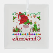 Elke dag is Kerstmis Glas Ornament (Achterkant)