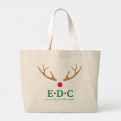 Elke Dag is Kerstmis Grote Tote Bag (Achterkant)