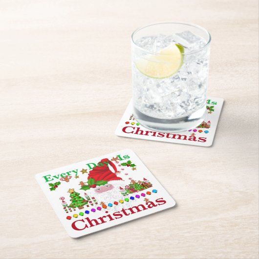 Elke dag is Kerstmis Kartonnen Onderzetters (Insitu)