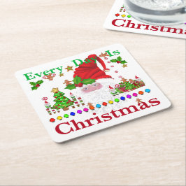 Elke dag is Kerstmis Kartonnen Onderzetters