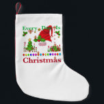 Elke dag is Kerstmis Kleine Kerstsok<br><div class="desc">Christmas Gift Giving Stuffing Stocking bedrukt met Every Day Is Christmas originele grafische kunst en tekst typografie illustratie en selecteer producten collectie by TheFabricSeal print on demand shop op Zazzle.com #ZazzleMade https://www.zazzle.com/store/thefabricseal TheFabricSeal©️Original. Kerstmis is elke dag alledaagse collage kunstwerk ontwerp door TheFabricSeal | Zazzle is een leuk kunstwerk met veel...</div>