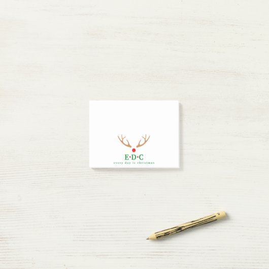 Elke Dag is Kerstmis   Post-it® Notes (Op bureau)