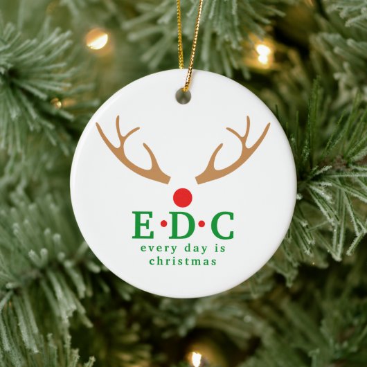 Elke Dag is Kerstmis Ronde Ornament (Boom)