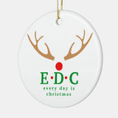 Elke Dag is Kerstmis Ronde Ornament (Links)