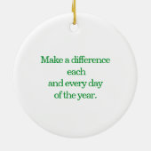 Elke Dag is Kerstmis Ronde Ornament (Achterkant)