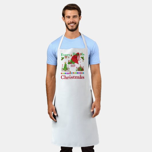 Elke dag is Kerstmis Schort (Gedragen)