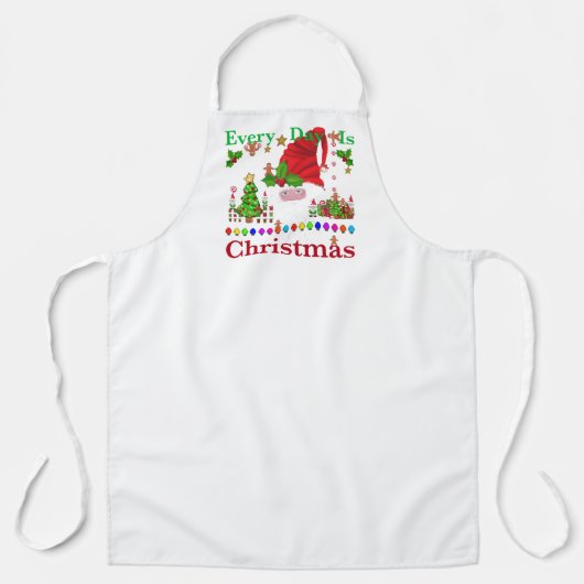 Elke dag is Kerstmis Schort (Voorkant)