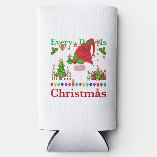 Elke dag is Kerstmis Seltzer Blikjeskoeler (Voorkant)