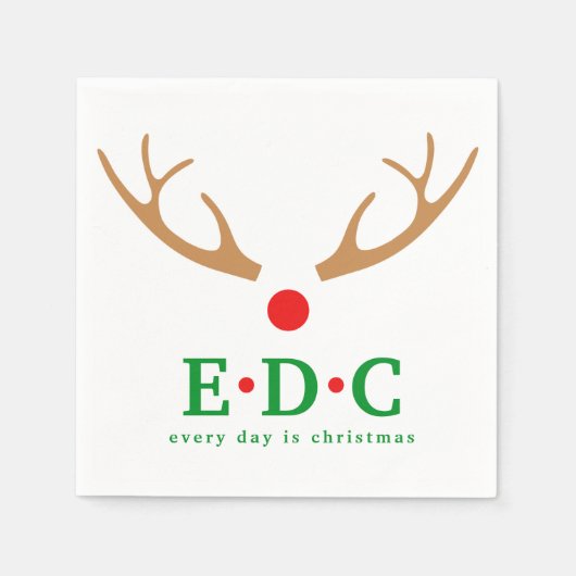 Elke Dag is Kerstmis Servet (Voorkant)