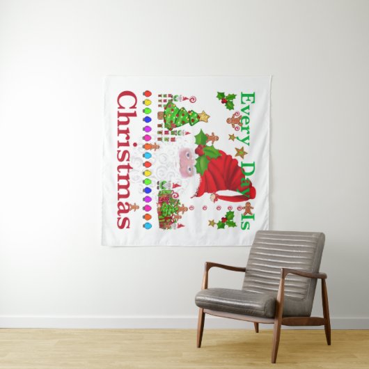 Elke dag is Kerstmis Wandkleed (In Situ (horizontaal))