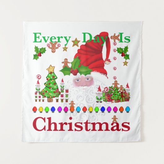 Elke dag is Kerstmis Wandkleed (Voorkant)