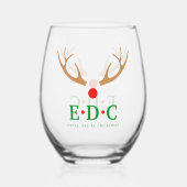 Elke Dag is Kerstmis Wijnglas Zonder Voet (Voorkant)