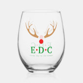 Elke Dag is Kerstmis Wijnglas Zonder Voet (Achterkant)