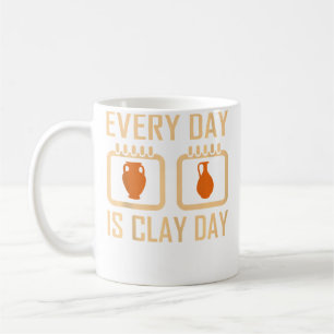 Elke Dag Is Klei Dag - Pottenbakker Fan Quote Koffiemok