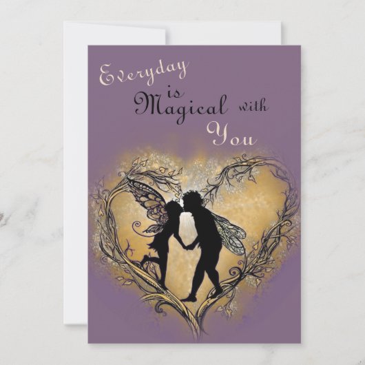 Elke Dag Is Magisch Met Jou Feeën Valentijn Feestdagenkaart (Voorkant)