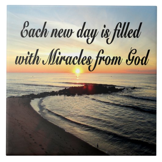 ELKE DAG IS MIRACLINE VAN GOD TEGELTJE (Voorkant)
